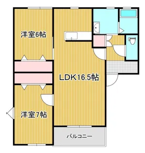 グリーンコーポ浪打 弐番館【1階】の間取り