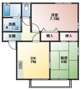 サニーホームズC【1階】の間取り