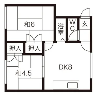シャロングレイス手稲【1階】の間取り