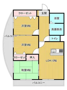 ミリオンマンション【3階】の間取り