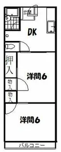 ハイツグリーン【2階】の間取り
