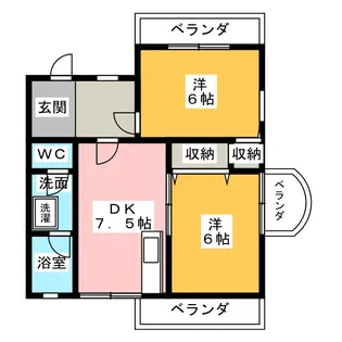 フロンティアエース関【2階】の間取り