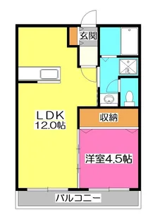 三上ハイツB【2階】の間取り