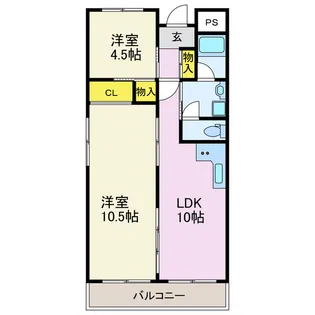 サウスウィンド【2階】の間取り