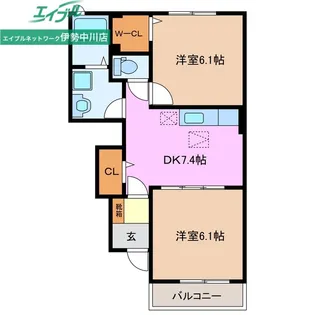 プラザサンライズB棟【1階】の間取り