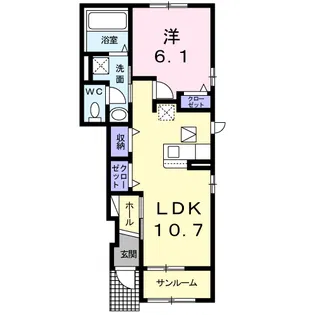 エルディケイ I【1階】の間取り
