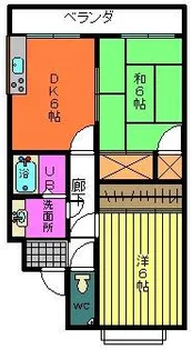 2DKの間取り画像