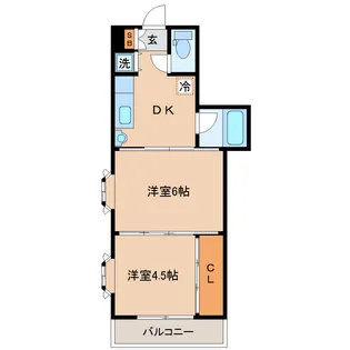 アルデール南鍛冶町【4階】の間取り