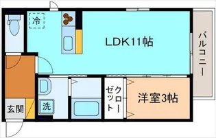 グランメゾン北安江【1階】の間取り