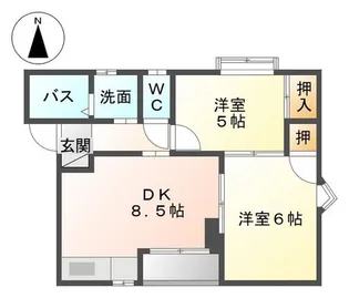 エクセレンス祇園【1階】の間取り