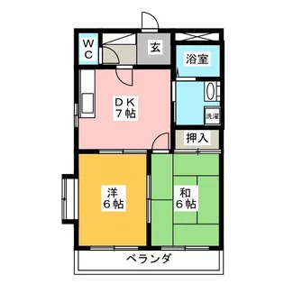 サンツイン【1階】の間取り