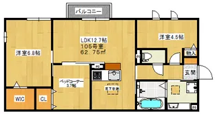 メサージュ江坂【1階】の間取り