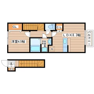 Liberte太子堂(リベルテ)【2階】の間取り