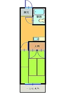 ロマーノ稲田【1階】の間取り