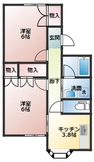 群馬県高崎市沖町【アパート】の間取り