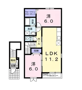 カーサ アンジュ【2階】の間取り