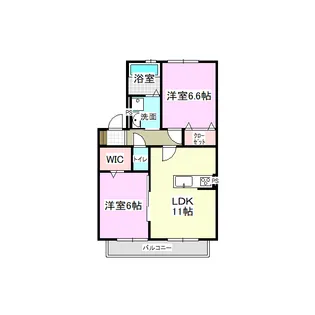 2LDKの間取り画像