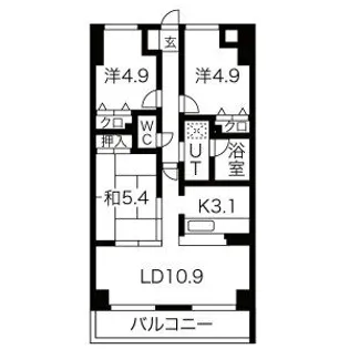 パテラ鶴川【3階】の間取り