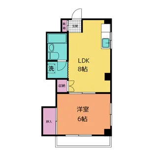 エコーハイツ【3階】の間取り