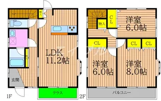 岡山県岡山市南区新保【一戸建】の間取り