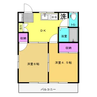 栃木県河内郡上三川町しらさぎ1【アパート】の間取り