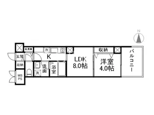 クリスタルガーデン【3階】の間取り