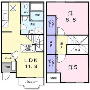 ファイン ヴォ-ネン【1階】の間取り