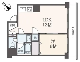 1LDKの間取り画像