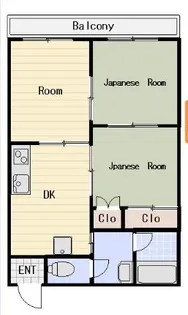 中島マンション【2階】の間取り
