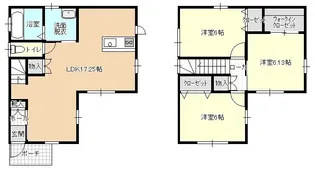 栃木県那須塩原市東三島4【一戸建】の間取り