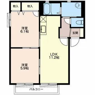 シャーメゾンSAKURAIG【2階】の間取り