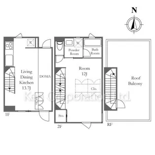 Nishiogi comichi terrace【1階】の間取り