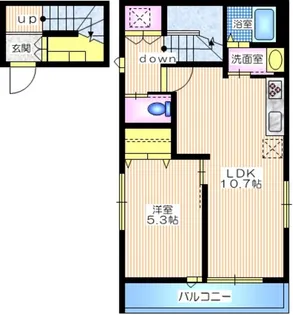 トレノーヴェ横浜【3階】の間取り
