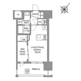 福岡県福岡市中央区清川2【マンション】の間取り