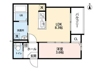 CLOUD 放出【1階】の間取り