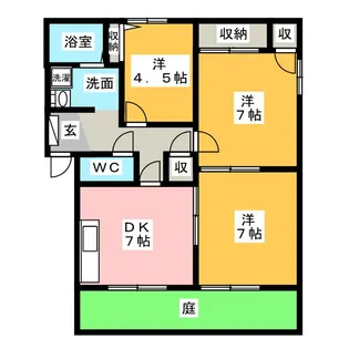 旭前フレグランスB棟【1階】の間取り