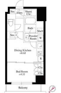 東京都中央区銀座8【マンション】の間取り