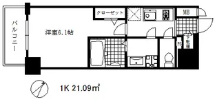 エスリードザ・ランドマーク神戸【4階】の間取り