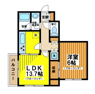 東京都渋谷区本町2【マンション】の間取り