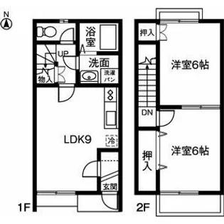 ハイツヤマザキBの間取り