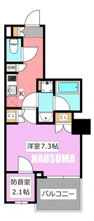 1SKの間取り画像