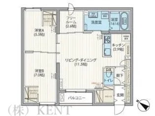 エフュート宮の沢【1階】の間取り