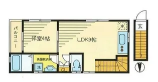 東京都中野区中央1【アパート】の間取り