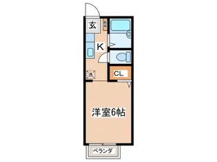 コーポ扇【1階】の間取り
