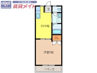 コーポ新町II【1階】の間取り