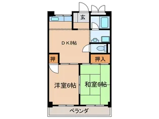 美杉マンション【1階】の間取り