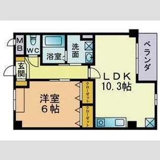 サンテラス【3階】の間取り