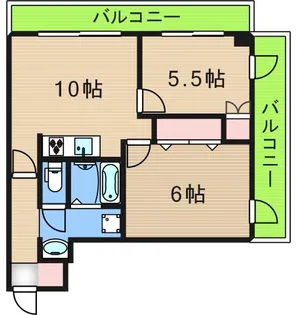 クリスタルハイツ玉出【10階】の間取り