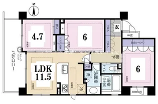 京都府京都市中京区金吹町【マンション】の間取り