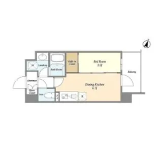 アジュールテラス目黒八雲【4階】の間取り